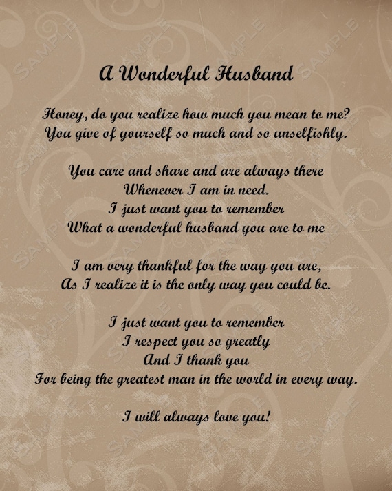 For poems husband love www The Best