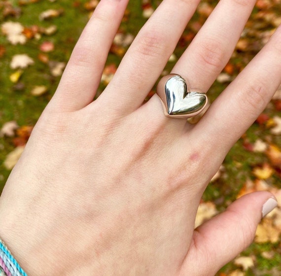 Sterling heart ring - image 7