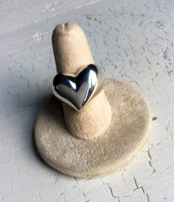 Sterling heart ring - image 3