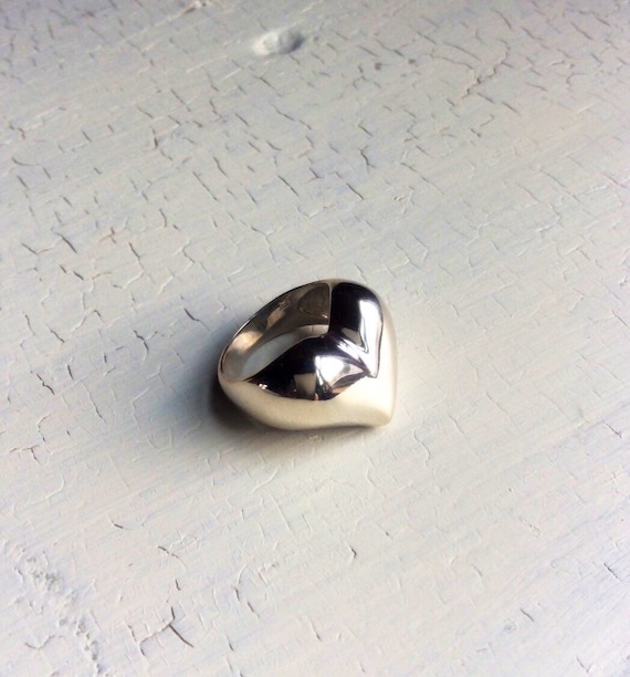 Sterling heart ring - image 8