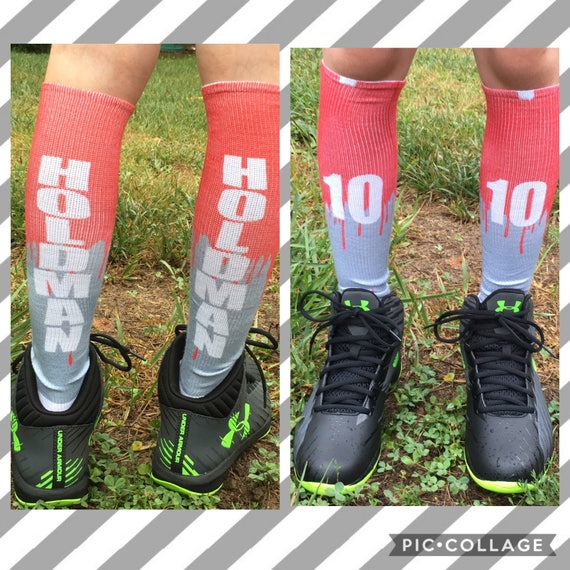 Custom Socks Sport Socks Personalized Sport Socks Football Etsy