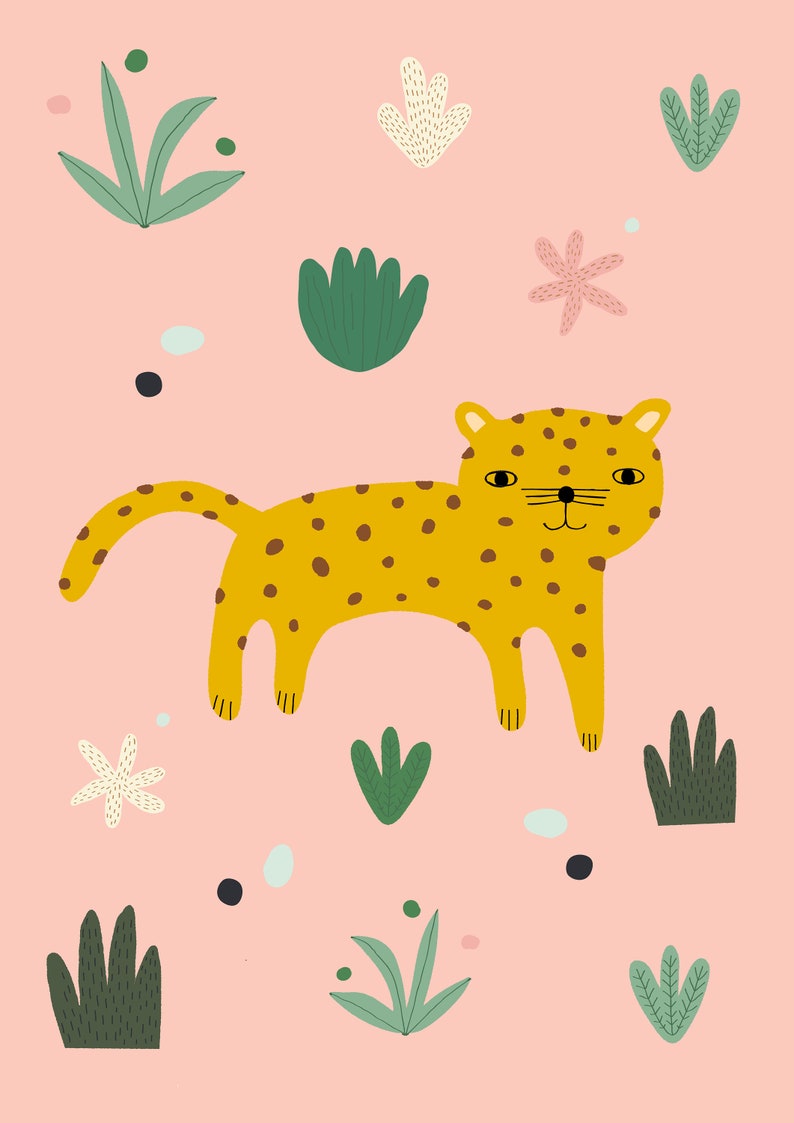 Leopard Art Print / nursery decor baby animal prints baby Etsy