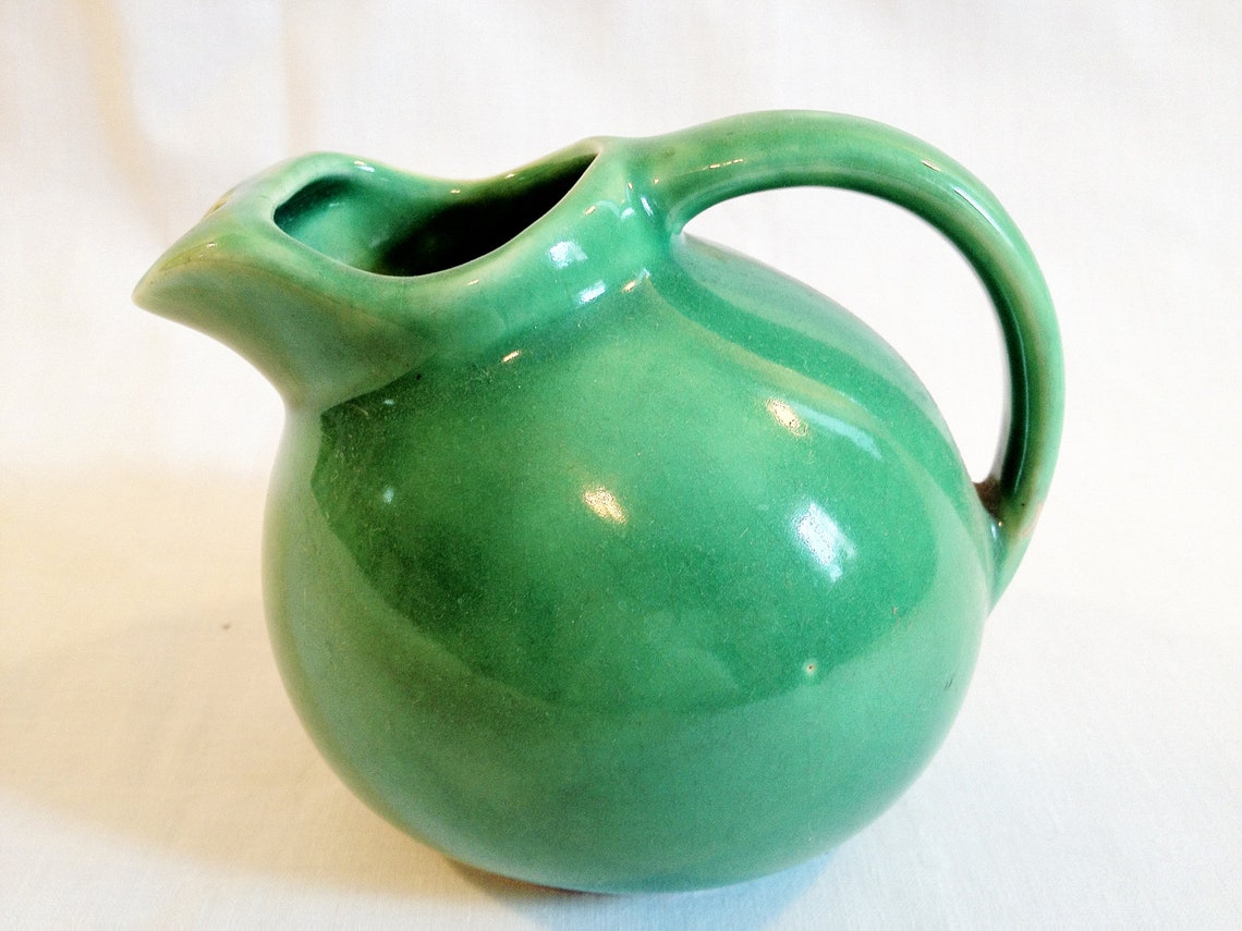 Green Vintage McCoy Pottery Pitcher Etsy