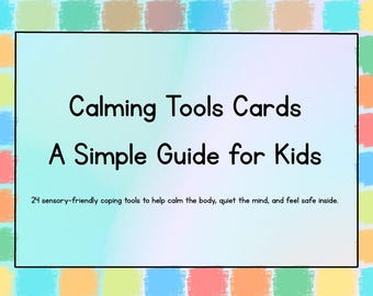 Kids Coping Cards – 24 Calming Tools for Emotional Regulation | Printable Coping Skills Deck for Children