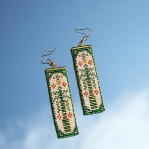 Wearable art earrings / Gender neutral earrings / Palm tree earrings / Statement jewelry / Retro funky earrings / Unique gift.