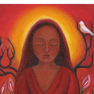 Mary Magdalene in the Garden (Mary Magdalen Spiritual Art Print)