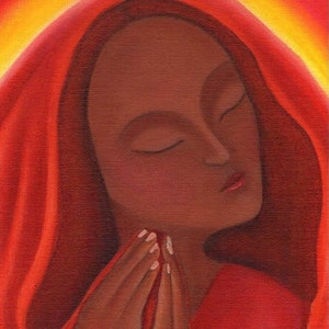 Mary Magdalene in Prayer (Mary Magdalen Spiritual Art Print)