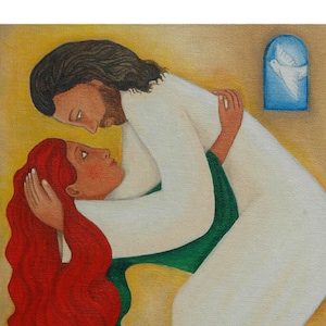 Surrender: Mary Magdalene and Jesus Art Print