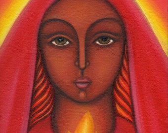 Mary Magdalene, Our Lady of Fire - Contemporary Icon