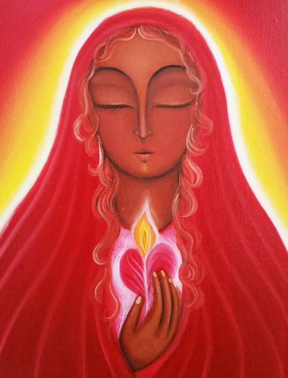 Mary Magdalene's Heart Art Print-mary Magdalene Art by Tanya
