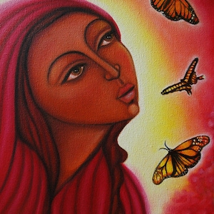 Mary Magdalene of the Butterflies (Saint Mary Magdalene Art Print)