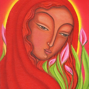 Mary Magdalene, Our Lady of Flowers Altar Art Print