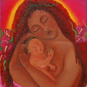 Mary Magdalene and Sarah (Breastfeeding Print)