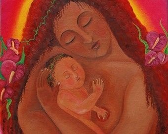 Mary Magdalene and Sarah (Breastfeeding Print)