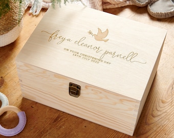 Personalised Christening Gift Keepsake Box