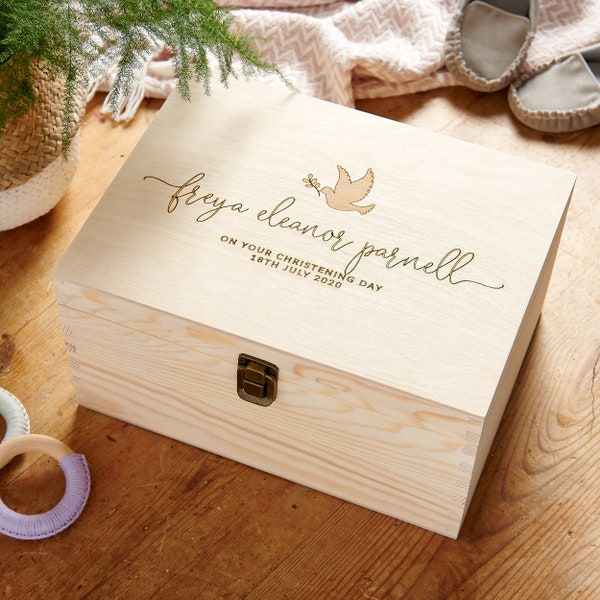 Personalised Christening Gift Keepsake Box