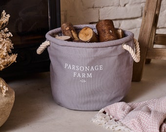 Personalised Log Storage Basket