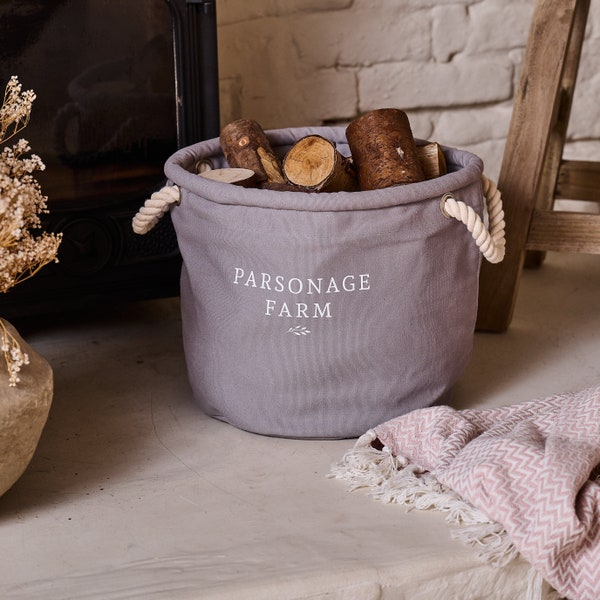 Personalised Log Storage Basket