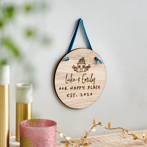 Personalised Wooden New Home Plaque