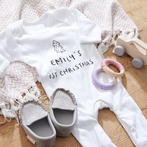 Personalised First Christmas Sleepsuit - Sundays Daughter