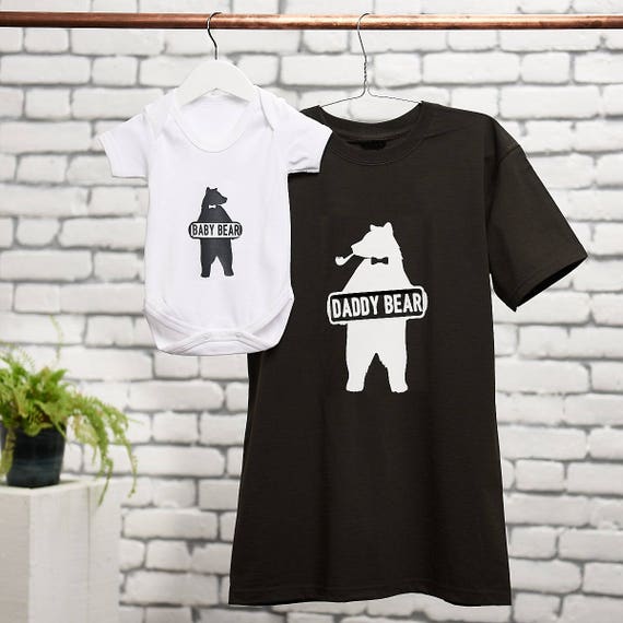 Daddy Bear Baby Bear T Shirt and Baby Grow Set - Etsy Norway