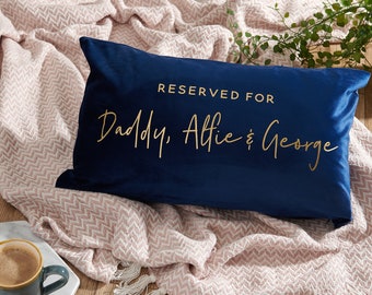 Personalised Father's Day Velvet Dad's Cushion