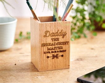 Personalised Pen Pot For Dad