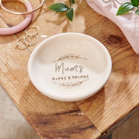 Personalised Long Trinket Plate For Mum