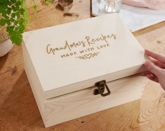 Personalised Wooden Recipe Box