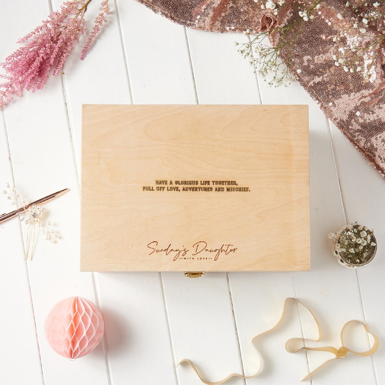 Personalised Wedding Keepsake Box - Sundays Daughter