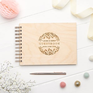 Personalised Floral Wedding Day Guest Book