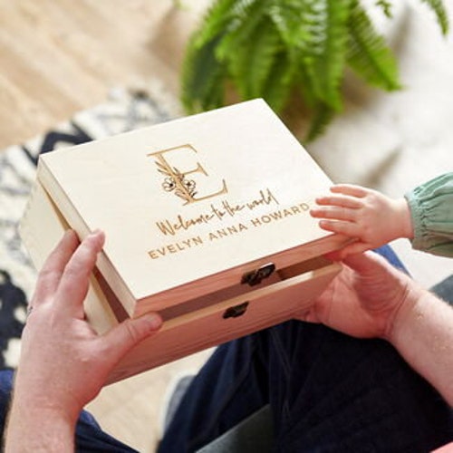 Personalised New Baby Keepsake Box Etsy