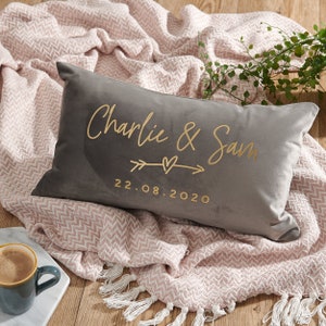 Personalised Engagement Velvet Cushion - Sunday's Daughter