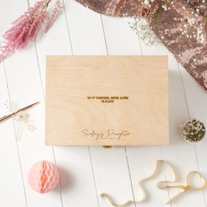 Personalised Botanical Wedding Keepsake Box image 2