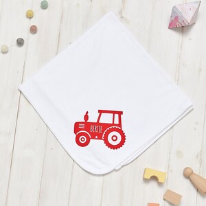 Manta de bebé de tractor personalizada