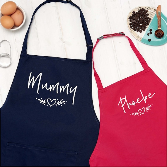 Personalisierte Mama Kind Kuche Schurze Set Etsy