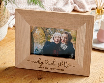 Personalised Wooden Best Friend Photo Frame