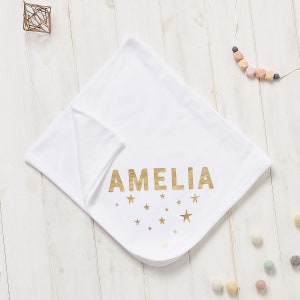 Manta personalizada New Baby Scandi Stars