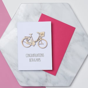 Cartão personalizado de aniversário de bicicleta