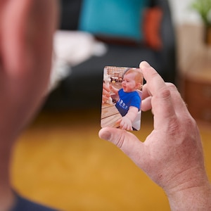Tarjeta de billetera con foto personalizada para el Día del Padre / Regalo para el Día del Padre para papás y abuelos / Recuerdo con inserto de billetera de metal personalizado