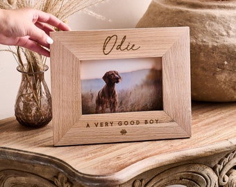 Personalised Dog Wooden Picture Frame