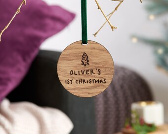 Personalised First Christmas Bauble