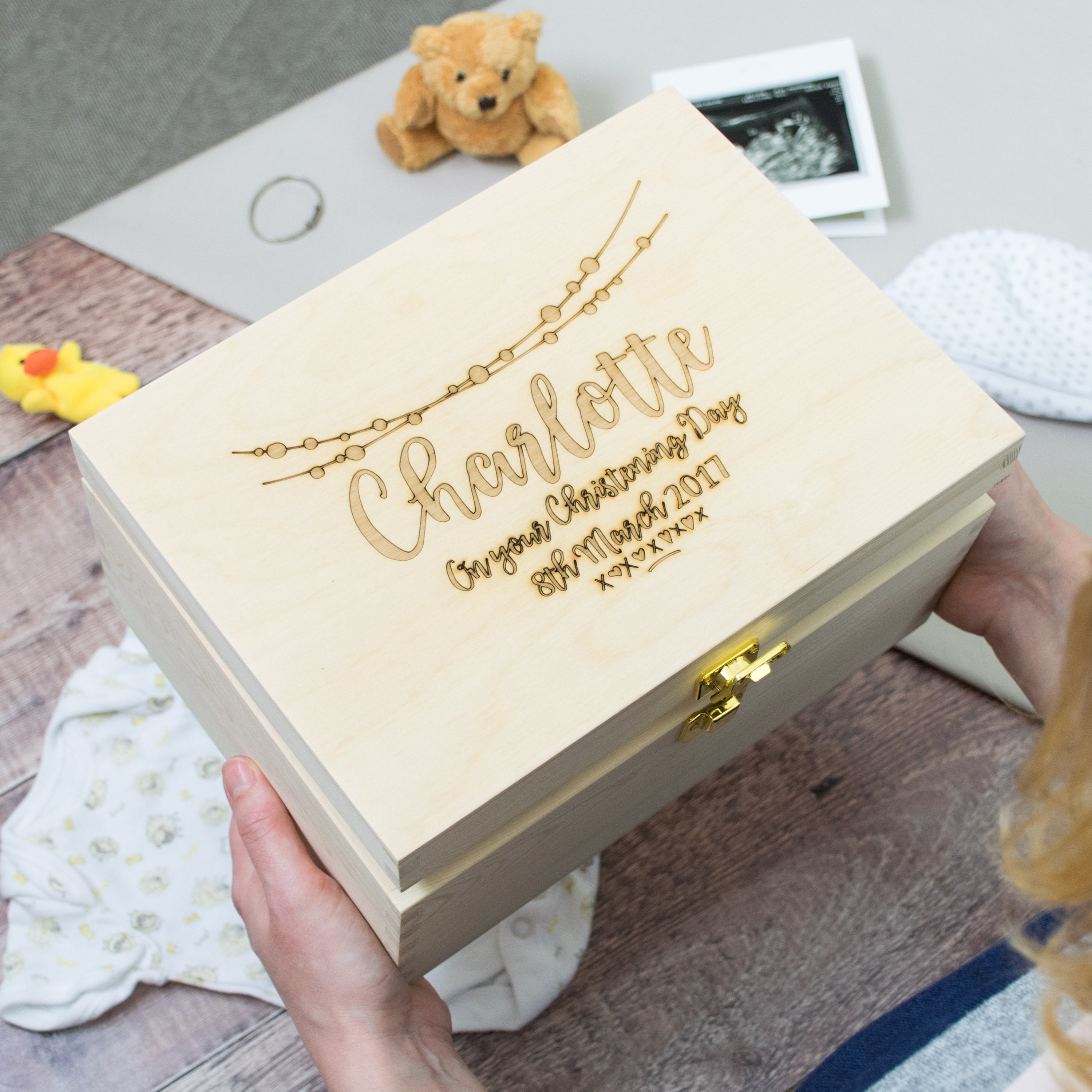 Personalised Christening Keepsake Box Etsy