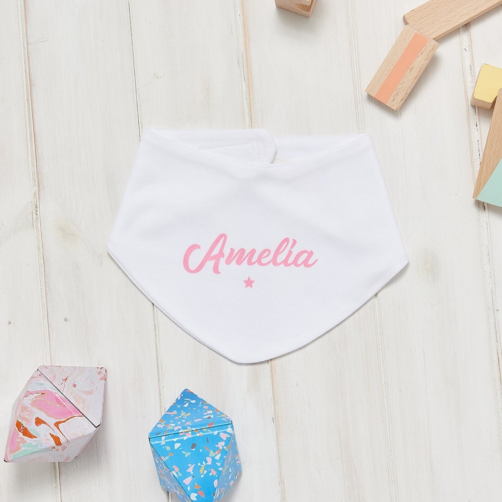 Baby Due Unisex Embroidered Baby Bib Gift Personalised New Arrival