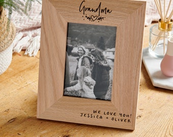 Personalised Wooden Grandparent Photo Frame