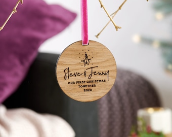 Personalised Couples First Christmas Decoration