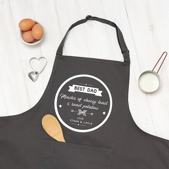 personalised best dad apron personalized xmas gift etsy
