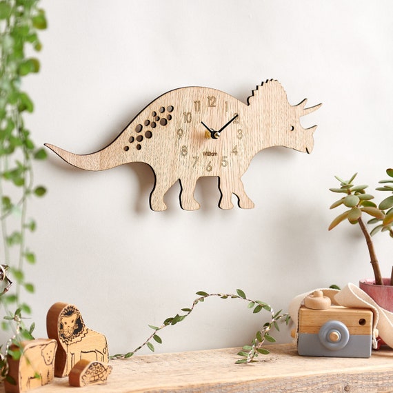 Reloj de pared dinosaurio Triceratops Modern Clock - Etsy España Reloj de pared dinosaurio Triceratops Modern Clock - Etsy España