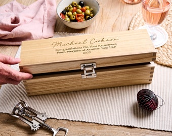 Personalised Retirement Wine Box