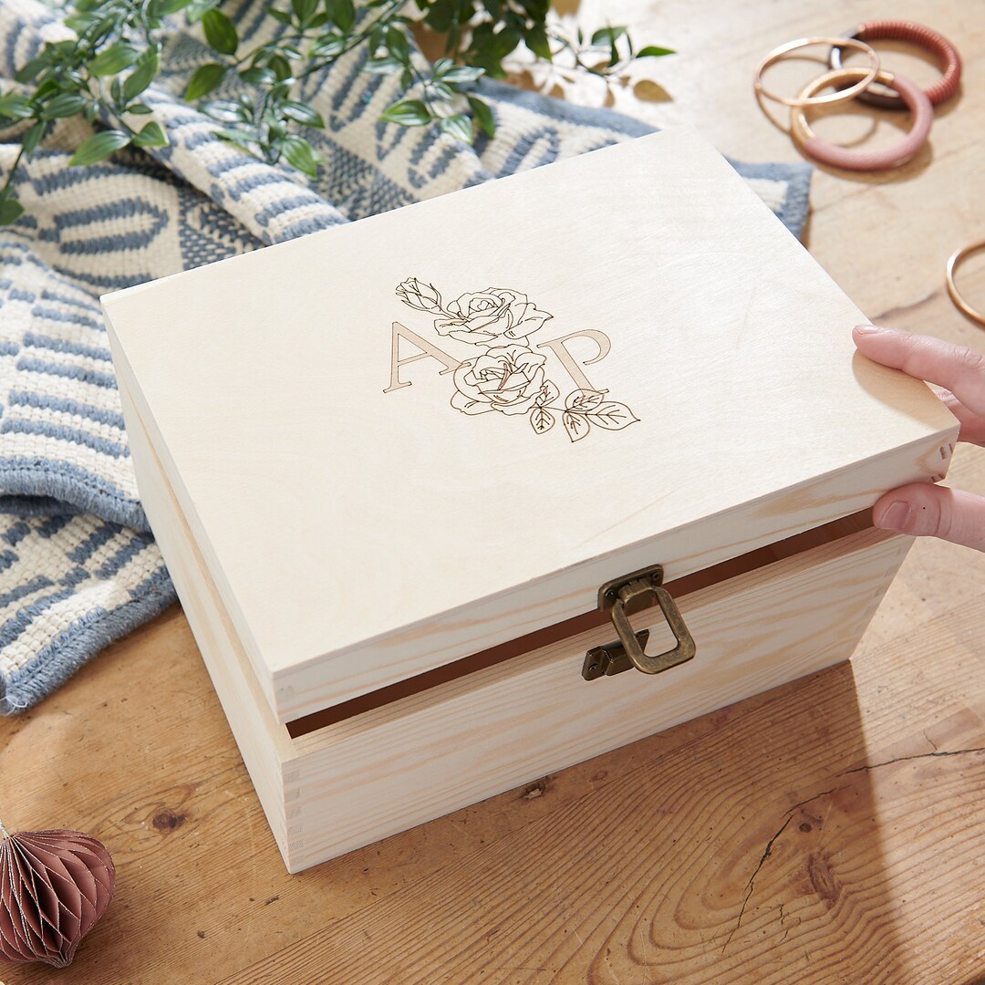 Personalised Birth Flower Keepsake Box Etsy